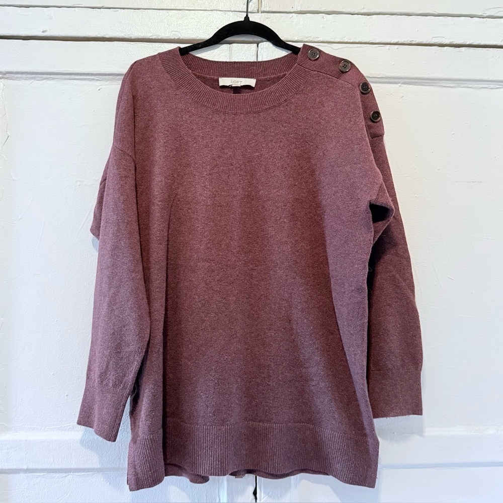 LOFT Women's Tunic Sweater, burgundy